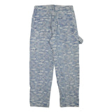 Womens Blue Denim Paisley Pattern Relaxed Straight Cotton Blend Light W30 L27