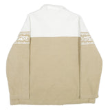 DRESSBARN Womens White & Beige Patterned Track Jacket XL Polyester Zip