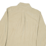 TOMMY HILFIGER Mens Beige Cotton Blend Shirt S Button Down Collar Casual