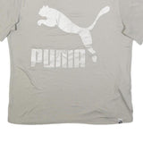 PUMA Womens Grey T-Shirt UK 12 Short Sleeve Crew Neck Cotton Logo Print