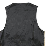 Mens Brown Polyester Blend Waistcoat M Patterned Button Closure Casual Vest