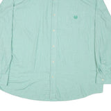 CHAPS Mens Mint Green Shirt 2XL Button-Down Cotton Long Sleeve Casual