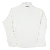 COLUMBIA Mens White Titanium Jacket L Polyester Blend Plain Outdoor Zip