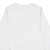 CHAMPION Mens White Graphic T-Shirt S Long Sleeve Crew Neck Cotton Blend