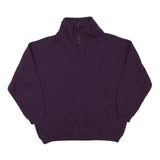 PRO SPIRIT Mens Purple Quarter Zip Sweatshirt M Cotton Blend Casual Pullover