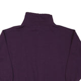 PRO SPIRIT Mens Purple Quarter Zip Sweatshirt M Cotton Blend Casual Pullover