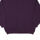 PRO SPIRIT Mens Purple Quarter Zip Sweatshirt M Cotton Blend Casual Pullover