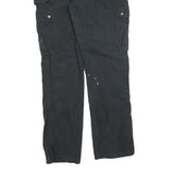 CARHARTT Mens Jeans Black Relaxed Cargo Denim W33 L34 Workwear Durable