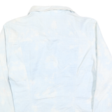 CHAPS Womens Blue White Tie Dye Cotton Denim Jacket L Button Closure