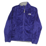 THE NORTH FACE Womens Blue Fleece Jacket M Polyester Zip Outdoor Casual