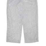 ALFRED DUNNER Womens Cotton Blend Relaxed Light Grey Straight Leg Trousers W28