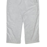 ALFRED DUNNER Womens Cotton Blend Relaxed Light Grey Straight Leg Trousers W28