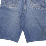 WRANGLER Mens Denim Blue Casual Shorts 2XL W36 Relaxed Fit Cotton Blend