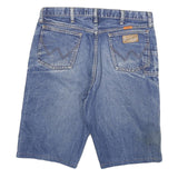 WRANGLER Mens Denim Blue Casual Shorts 2XL W36 Relaxed Fit Cotton Blend