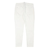 KAREN MILLEN Womens Slim White Denim Jeans W31 L28 Zip Closure Stylish