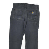 CARHARTT Mens Cotton Blend Black Relaxed Straight Trousers W31 L27 Workwear