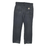 CARHARTT Mens Cotton Blend Black Relaxed Straight Trousers W31 L27 Workwear