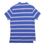 POLO RALPH LAUREN Mens Blue & White Striped Short Sleeve Polo Shirt M Classic