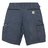 CARHARTT Mens Blue Casual Cargo Shorts M W38 Workwear Durable Cotton Blend