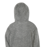 ZARA Womens Grey Acrylic Blend Hooded Jacket XS Zip Cozy Warm Outerwear