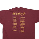 THE BEST Mens Maroon LAHS Hoops Graphic T-Shirt XL Short Sleeve Crew Neck Retro