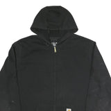 CARHARTT Mens Black Full Zip Hoodie XL Workwear Cotton Blend Casual