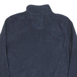 NAUTICA Mens Navy & Red Plain Jumper 1/4 Zip Polyester Blend XL Casual Warm