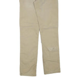 CARHARTT Mens Cotton Blend Beige Regular Straight Trousers W34 L34 Workwear Zip
