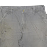 CARHARTT Mens Shorts Grey Casual Cotton Blend XL W38 Workwear Utility