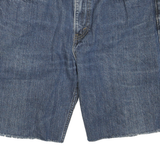 LEVI'S Womens Denim Blue Cut-Off Shorts L W34 Raw Hem Distressed Casual