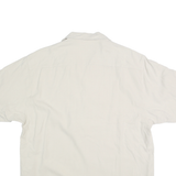 EAGLE DRY GOODS Mens White Silk Casual Shirt M FormFactor Sequoia Team Logo