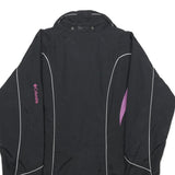 COLUMBIA Womens Black & Purple Outdoor Jacket M Nylon Zip Reflective Sportswear