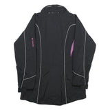 COLUMBIA Womens Black & Purple Outdoor Jacket M Nylon Zip Reflective Sportswear