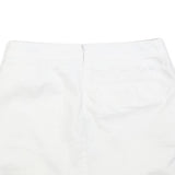ADIDAS Womens White Cotton Blend Mini Skort S Sports Casual Stretch Fit