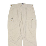 NOMAD Womens Cotton Blend Beige Relaxed Straight Trousers W34 L32 Casual Cargo