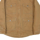 DICKIES Womens Beige Cotton Blend Zip Jacket S Plain Workwear Utility