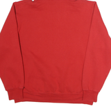 RUSSELL ATHLETIC Mens Red Collared Pullover L Cotton Jersey Plain Long Sleeve