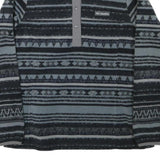 PATAGONIA Womens Grey & Black Patterned Jumper 1/4 Zip Polyester Blend M Outdoor