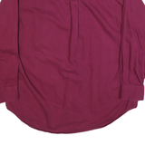 TRADER BAY Mens Maroon Plain Shirt L Button-Down Collar Long Sleeve Cotton Blend