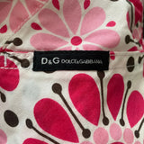 Cropped Dolce & Gabbana Trousers - 32W UK 10 Pink Cotton