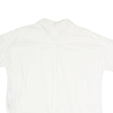 LEVI'S Womens White Cotton Blend Shirt L Casual Short Sleeve Button Down