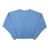 Womens Blue Sweatshirt S Colourblock Cotton Blend Crew Neck Long Sleeve