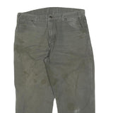 DICKIES Mens Jeans Green Relaxed Straight Denim W36 L25 Casual Workwear