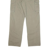 WRANGLER Mens Beige Cotton Blend Regular Straight Trousers W35 L34 Utility Cargo