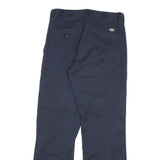 DICKIES Mens Cotton Blend Navy Regular Fit Straight Leg Trousers W28 L30