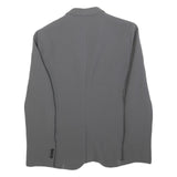 EMPORIO ARMANI Mens Grey Jacket S Polyester Plain Button Fastening Classic