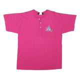 DISNEY Mens Pink Walt Disney World Graphic T-Shirt L Short Sleeve Crew Neck