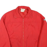 ADIDAS Mens Red Jacket M Polyester Blend Plain Zip Casual Sportswear
