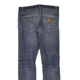 CARHARTT Mens Regular Fit Blue Denim Jeans W31 L32 Classic Zip Pockets