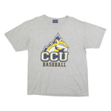 JANSPORT Mens Grey CCU Baseball Graphic T-Shirt L Short Sleeve Crew Neck